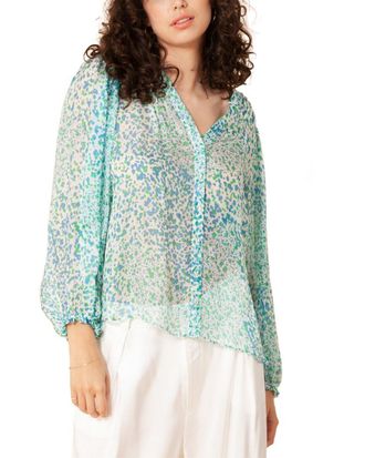 Hale Bob V-Neck Silk-Blend Top