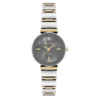 Anne Klein Accented Grey Dial Ladies Watch AK/2435GMTT