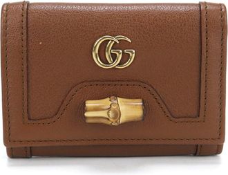 Gucci Brown Leather Wallet (Tri-Fold) (Pre-Owned)