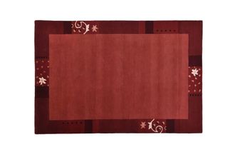 THEKO Alfombra gabbeh floral de lana hecha a mano