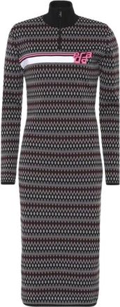 Prada Chevron Jacquard Knit Dress Size S