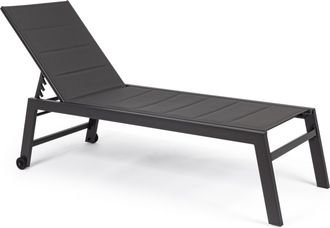 BIZZOTTO Hochwertige Gartenliege Hilde 200 x 65 cm - Anthrazit