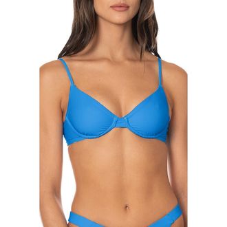 Maaji Blue Dainty Reversible Underwire Bikini Top at Nordstrom, Size X-Large