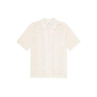 Les Deux Short Sleeve Shirts, male, White, Size: XL Hector Pointelle SS Shirt