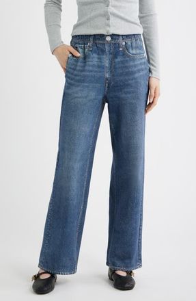 Rag & Bone rb Miramar Ankle Length Pull On Wide Leg Sweatpant Jeans in Kimber at Nordstrom, Size Small