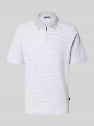 Maerz MAERZ Muenchen Regular Fit Poloshirt mit Rei&szlig;verschluss in Silber, Gr&ouml;&szlig;e 48