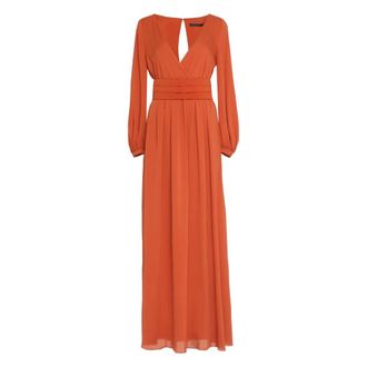 Max Mara Gowns, female, Orange, M, Tasca Silk Maxi Dress