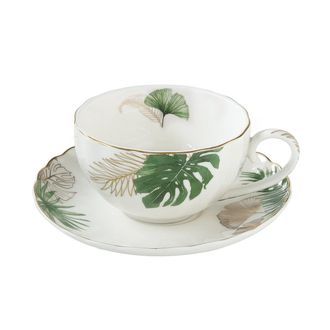 Easy Life Tea cup with saucer 200 ml EXOTIQUE
