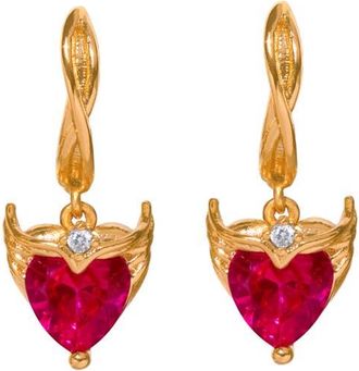 Girls Crew Marvel Scarlet Witch Heart Drop Earrings in Gold at Nordstrom
