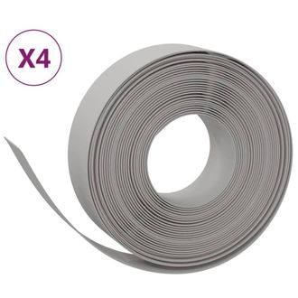 Berkfield Home Garden Edgings 4 pcs Grey 10 m 15 cm Polyethylene