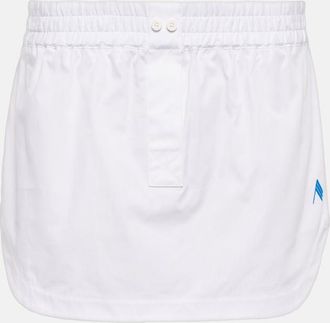 The Attico Mid-rise cotton miniskirt