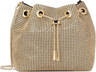 Kazar Gouden glanzende ketting handtas - Dames - Schoudertassen - Geel - ONE Size - Tassen