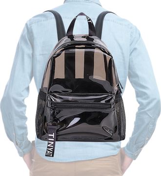 Generic Clear Backpack Book Bag - Large Capacity See Through Back Pack, Heavy Duty Durable Design, Adjustable Straps | Transparent Bookbag for Girls, College,