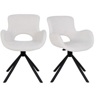 Moloo giratoria 360&deg; en tela color crudo (x2)