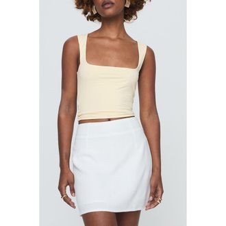 Princess Polly Back in Time Tank in Cream at Nordstrom, Size 10