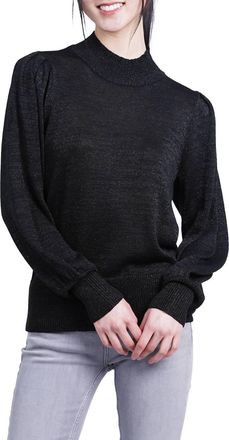 Love Token Evelyn Mockneck Sweater In Black