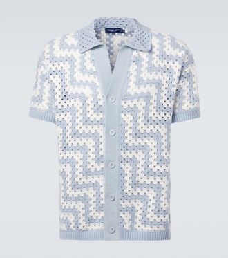 Frescobol Carioca Pinto crochet cotton cardigan