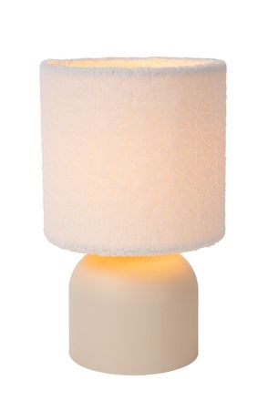 Lucide L&aacute;mpara de mesa de algod&oacute;n 1xE14, beige