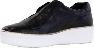 Ziera Womens Zikta W Sneakers In Black Leather/ White Sole