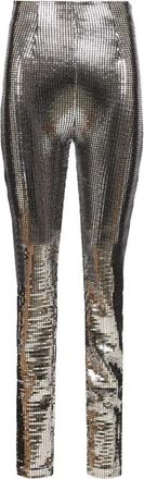 Maison Margiela Metallized Leggings - Dames - Leggings - Grijs - M - Pailletten - Broeken