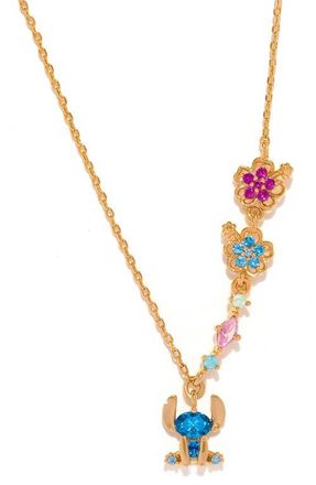 Girls Crew x Disney Stitch Pendant Necklace in Gold at Nordstrom