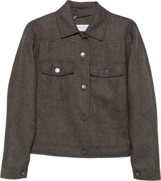 Max Mara Brown Shirt Collar Blazer