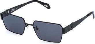 Just Cavalli Smoke Rectangular Unisex Sunglasses SJC153 0530 57