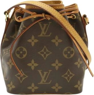 Louis Vuitton Pre-owned Bucket Bags, female, Brown, Size: ONE SIZE Pre-owned Vintage Canvas Bucket Bag