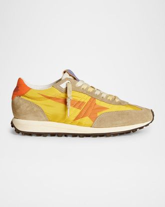 Golden Goose Running Marathon Suede Nylon Sneakers