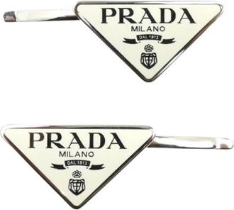 Prada Pre-owned Haaraccessoire - Dames - Vintage Accessoires - Grijs - ONE Size - Vintage