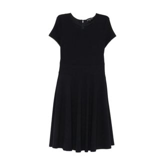 Emporio Armani Ronde Hals Korte Jurk - Dames - Korte kleedjes - Blauw - S - Kleedjes