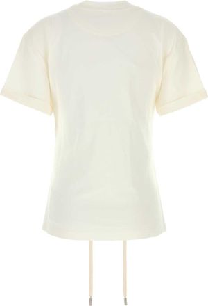Alexander McQueen Corset-Laced Cotton T-Shirt - White