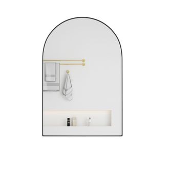 STILVORA Armario Con Espejo De Pared O Empotrado Con Estantes Ajustables, Marco De Metal, Para Ba&ntilde;o, Negro