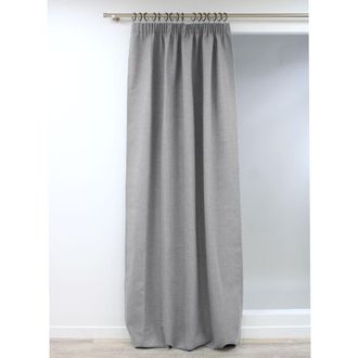 MOONDREAM Cortina opaca total 100% trabilla fruncida gris mc733 130lx250h
