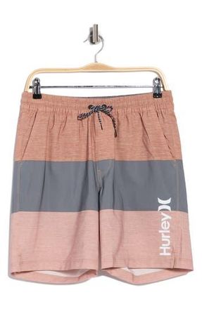 Hurley Colorblocked Volley Swim Trunks in Auburn at Nordstrom Rack, Size X-Large