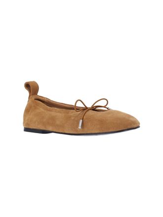 Alohas Womens Flat Shoes Brown Upper: Cow Suede