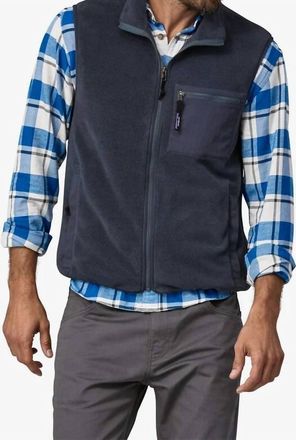 Patagonia Synchilla Fleece Vest In Smolder Blue