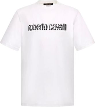 Roberto Cavalli T-shirt con logo - Bianco