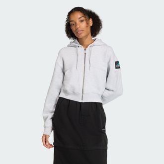adidas Womens adidas Equipment Cropped Hoodie