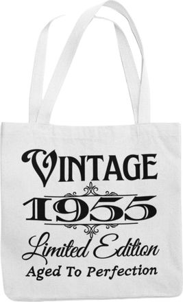 Generic 70th Birthday Totebag 1955 Vintage Limted Edition Aged To perfection (White)