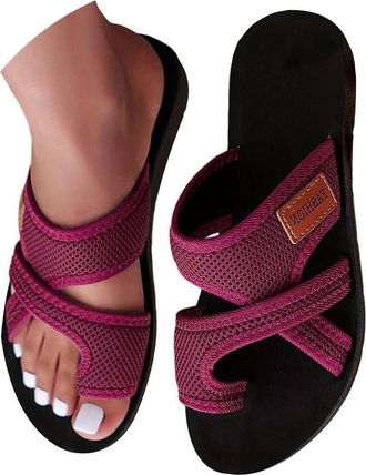 Generic Orthopedic Sandals Women Toe Post Sandals for Women UK Orthopedic Walking Sandal for Women UK Arch Support Sandal Breathable Comfortable Mesh Hollow W