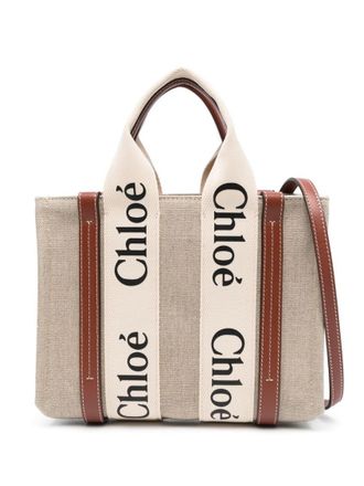 Chlo&eacute; Beige Woody Small Tote