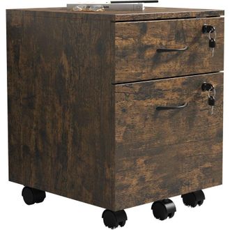 VCM Roll Container Contenedor lateral con dos cajones Dimensiones aprox. al. 55 x an. 40 x p. 44 cm Envase de oficina con cerradura - Baula m (Blanco)