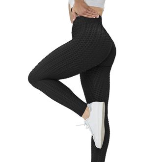 Forlife Tiktok Butt Leggings,Butt Lift Leggings Workout Leggings for Women, Black, S