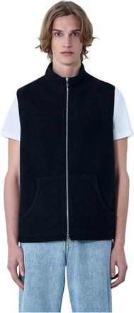 Rier High-Neck Zip Vest - Heren - Bodywarmers - Zwart - S - Wol - Jassen