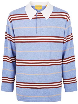 Guest In Residence Striped Rubgy Polo Shirt