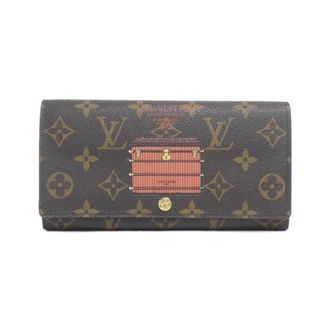 Louis Vuitton Brown Coated Canvas Long Wallet (Bi-Fold) (Pre-Owned)