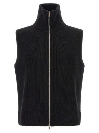 Maison Margiela Black Wool Sleeveles Mens Sweater