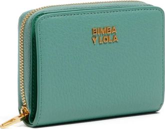 Bimba & Lola zip-around leather wallet - women - Polyester/Polyurethane/Calf Leather - One Size - Green