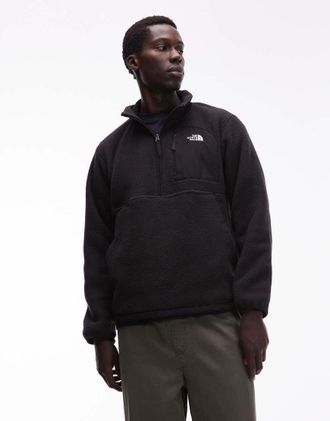 The North Face Yumiori Off Peak - Pile pesante grigio color block con zip corta-Nero